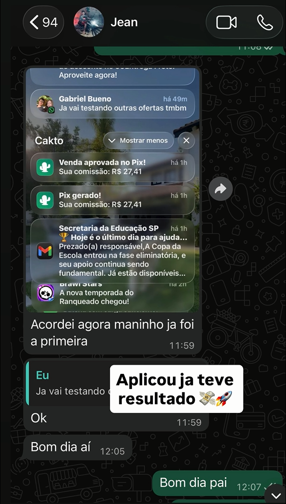 Aplicou e teve resultado